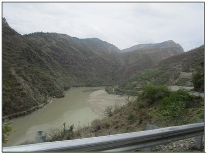A Road side view of watershed area 